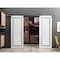 Sartodoors Sturdy Dbl Barn Door 36 x 96in W/, Painted White W/ Frosted Glass, SS 13FT Rail Hangers Heavy Set PLANUM0888DB-S-BEM-3696 - alternate 6